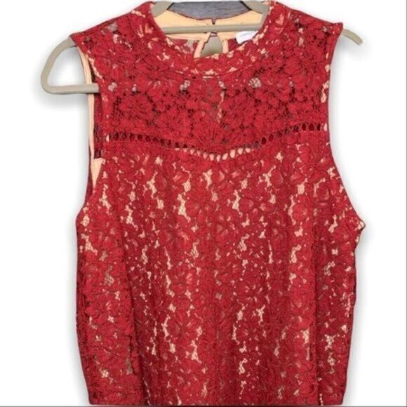 Carolina Belle Lace Mock Neck Sleeveless - Picture 1 of 3